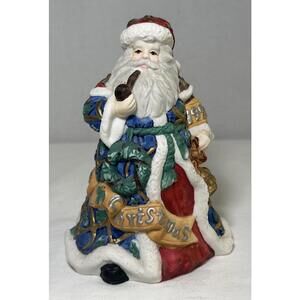 Home Trends Vintage 1970s Porcelain Santa Clause Christmas Bell